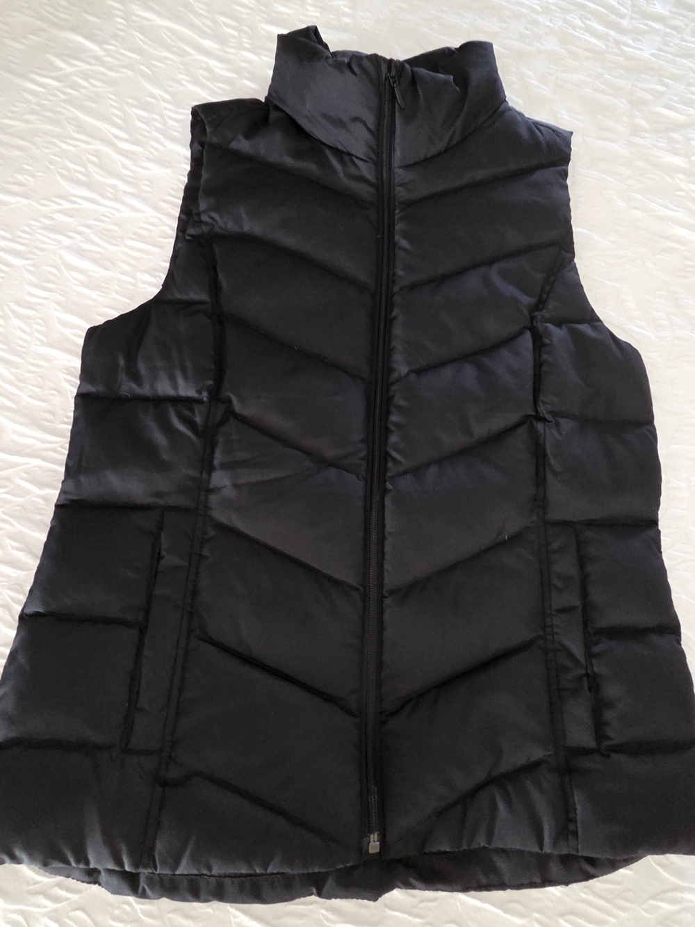 Lands' End Women's Black Quilted Puffer Vest